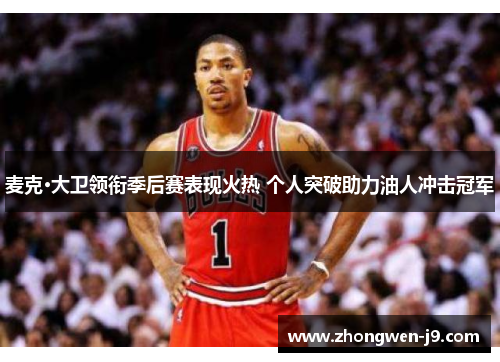 麦克·大卫领衔季后赛表现火热 个人突破助力油人冲击冠军